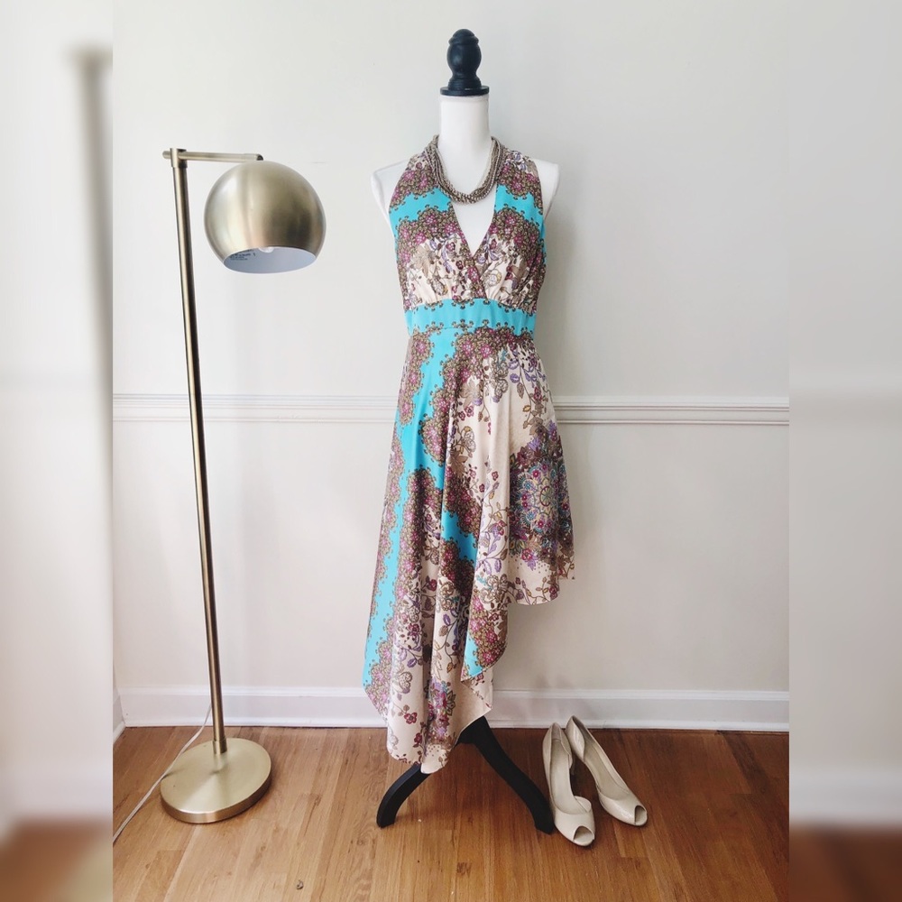 Antonio Melani halter assymetrical cocktail dress